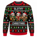 Christmas Sloth Ugly Sweater Ln, Funny Holiday Gift