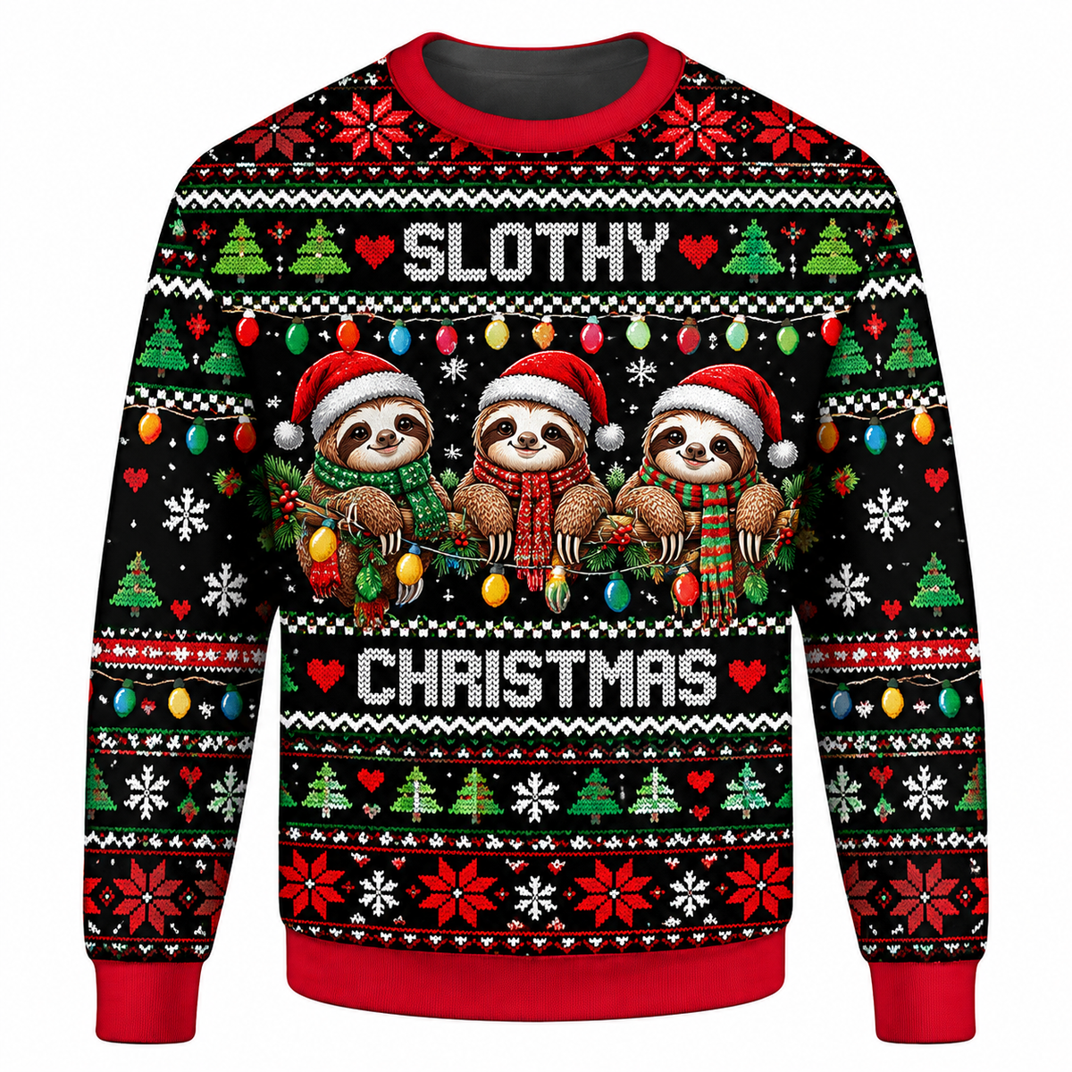 Christmas Sloth Ugly Sweater Ln, Funny Holiday Gift