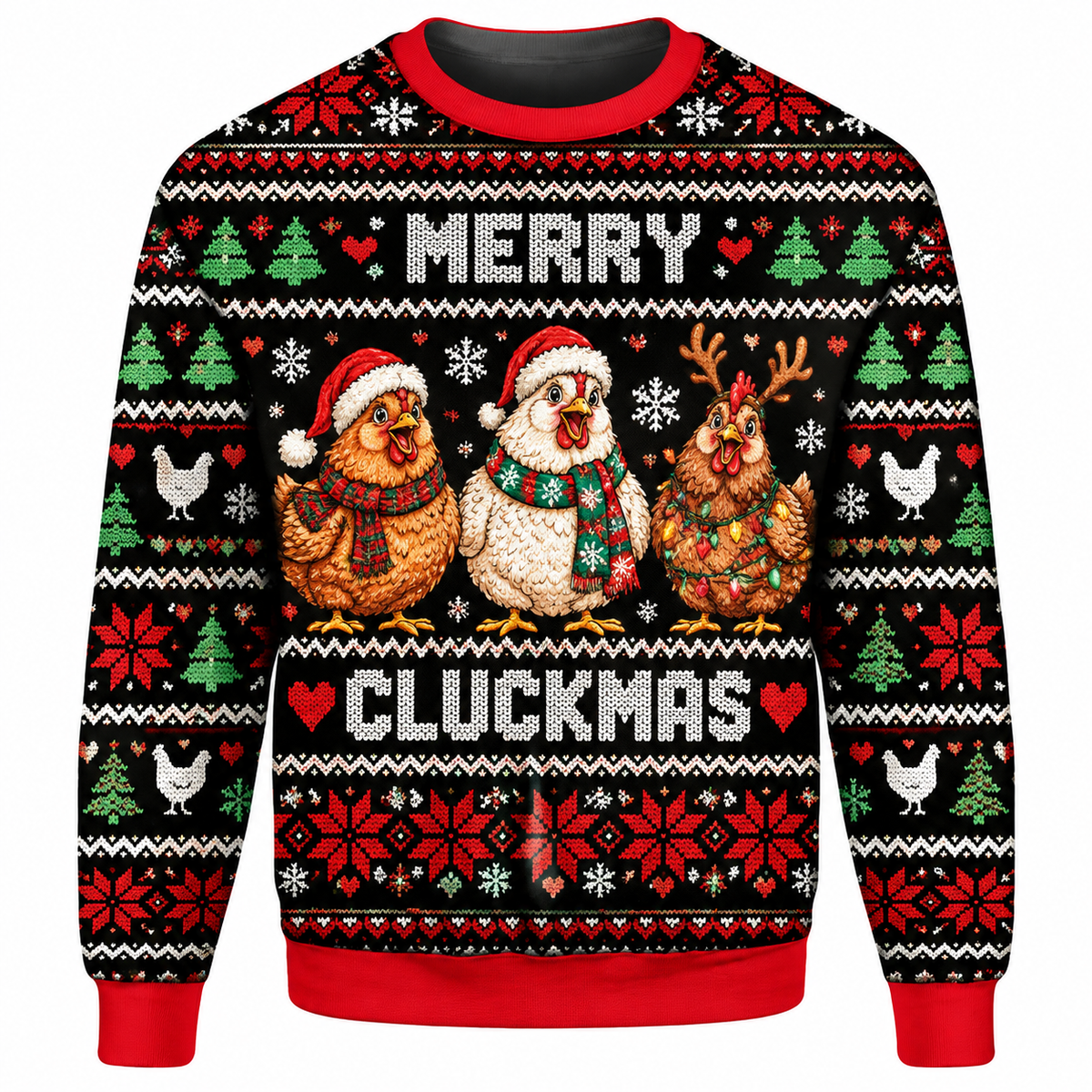 Christmas Chicken Ugly Sweater Ln, Funny Holiday Gift