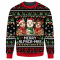 Christmas Alpaca Ugly Sweater LN, Festive Knit Holiday Gift
