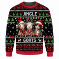 Christmas Goat Ugly Sweater LN, Festive Knit Holiday Gift