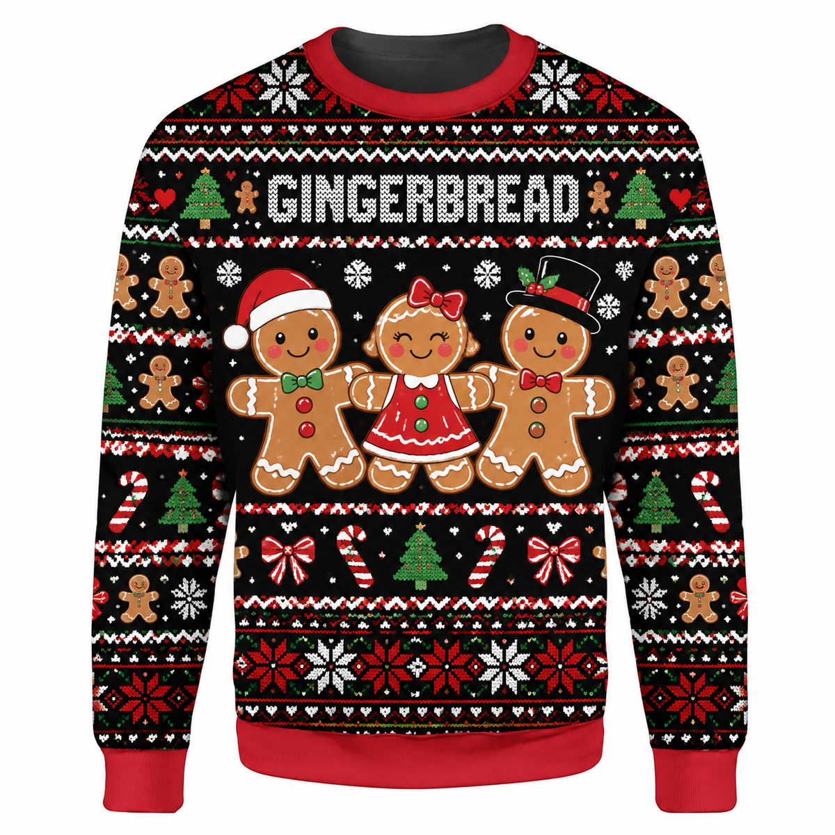 Christmas Gingerbread Ugly Sweater Ln, Cookie Baking Pullover Holiday Gift