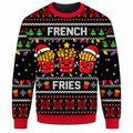 Christmas French Fries Ugly Sweater Ln, Salty Snack Pullover Holiday Gift