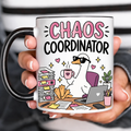 Funny Acent Mug Ln, Chaos Coordinator, Ceramic Cup for Multitaskers and Team Leader Gifts