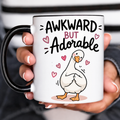 Funny Acent Mug Ln, Awkward But Adorable, Ceramic Cup for Shy Friends and Cozy Home Decor