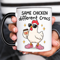 Crocs Wearing Chicken Funny Acent Mug Ln, Ceramic Farm Animal Humor Cup
