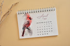 2027 Bird Desk Calendar, Watercolor Birds, Small Standing Flip Calendar, Bird Lover Gift