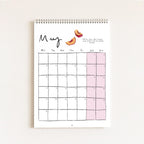 2027 Food Themed Wall Calendar by Amelia Jayne, Hand-Drawn Tablescapes (A4)