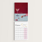 2027 Food Themed Wall Calendar by Amelia Jayne, Hand-Drawn Tablescapes (A4)