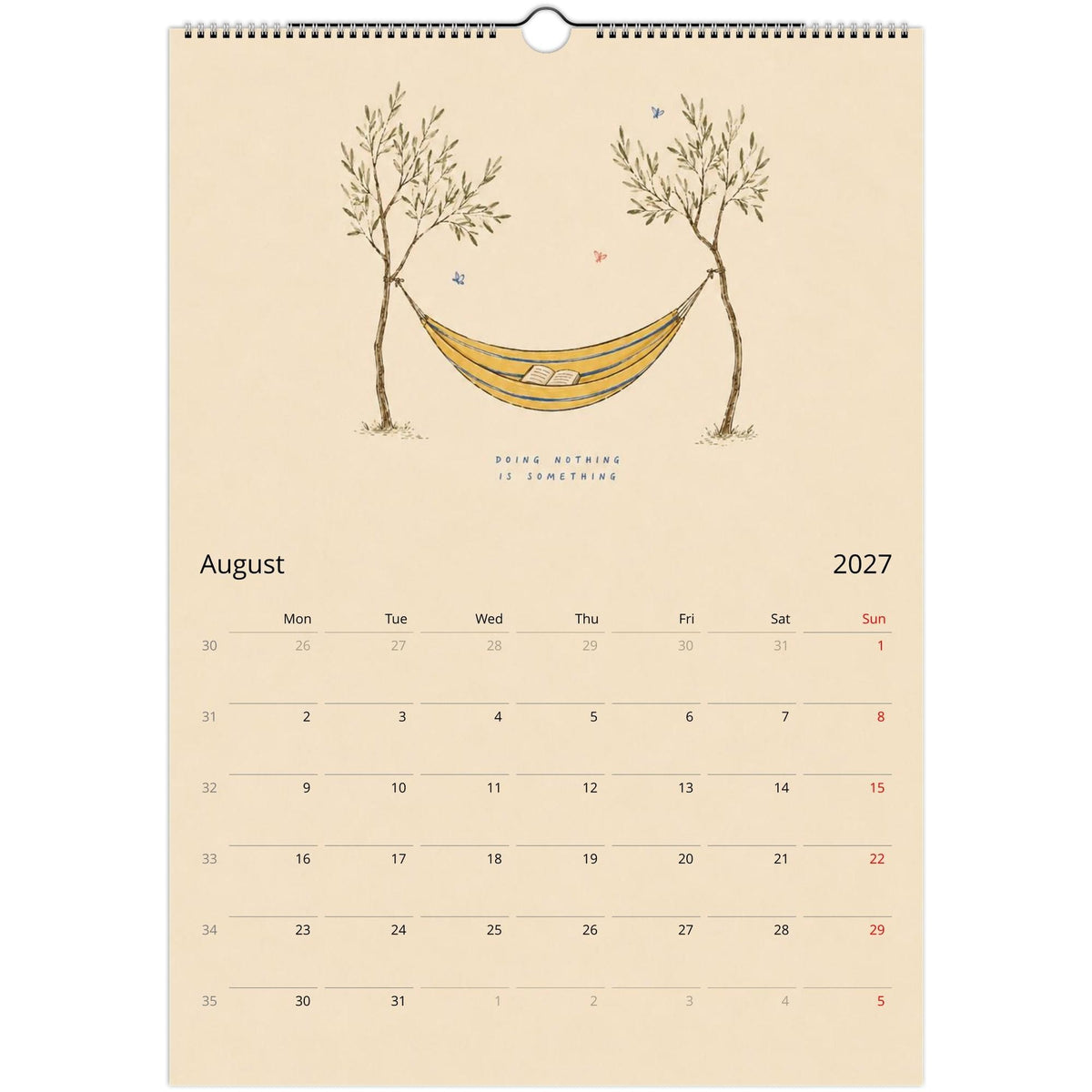 2027 Wall Calendar, Illustrated Wall Calendar