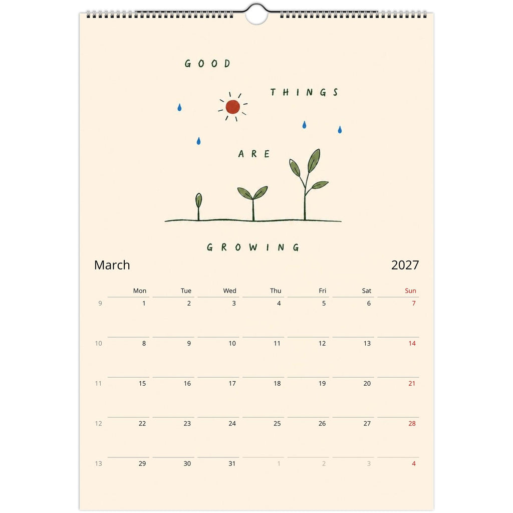 2027 Wall Calendar, Illustrated Wall Calendar