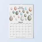 2027 British Nature Wall Calendar – Illustrated Nature charts, Monthly Planner (A4)