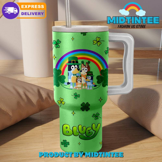 Blu3y Happy St Patricks Day Gift for her, him, Birthday Xmas Halloween Gift 30oz or 40oz Tumbler LN