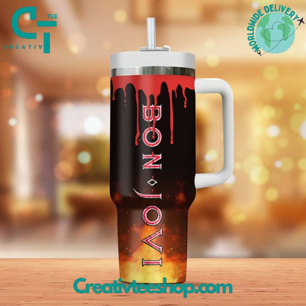 Bon Jovi Band Gift for Her, Him on Birthday Xmas 30oz or 40oz Tumbler LN