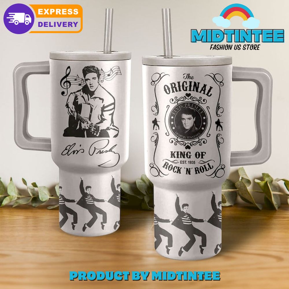 Elvis Presley King Of Rock N Roll Gift For Her, Him 40oz Tumbler LN