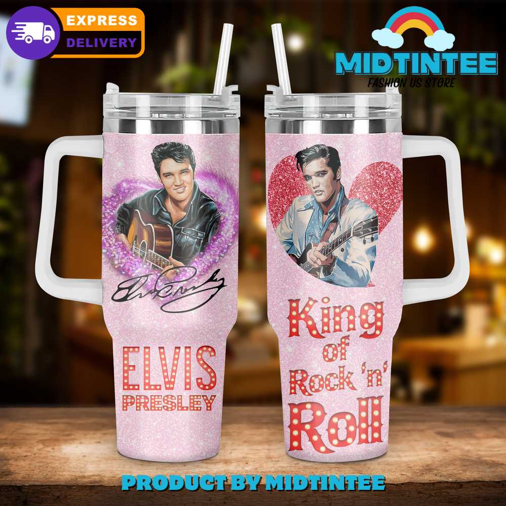 Elvis Presley King Of Rock n Roll Birthday Xmas Gift For Her Him 30oz or 40oz Tumbler LN