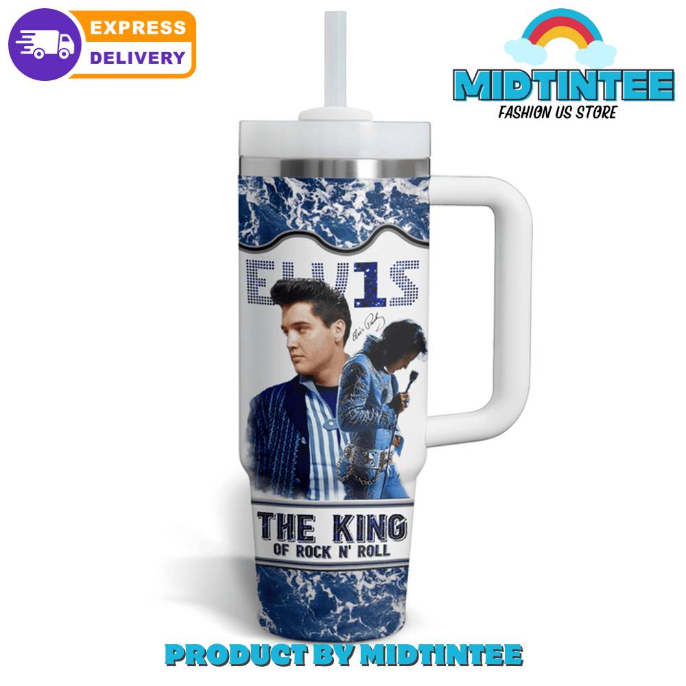 Elvis Presley The King Of Rock N Roll Personalized Gift for her,him, Birthday Xmas Halloween Gift 30oz or 40oz Tumbler LN