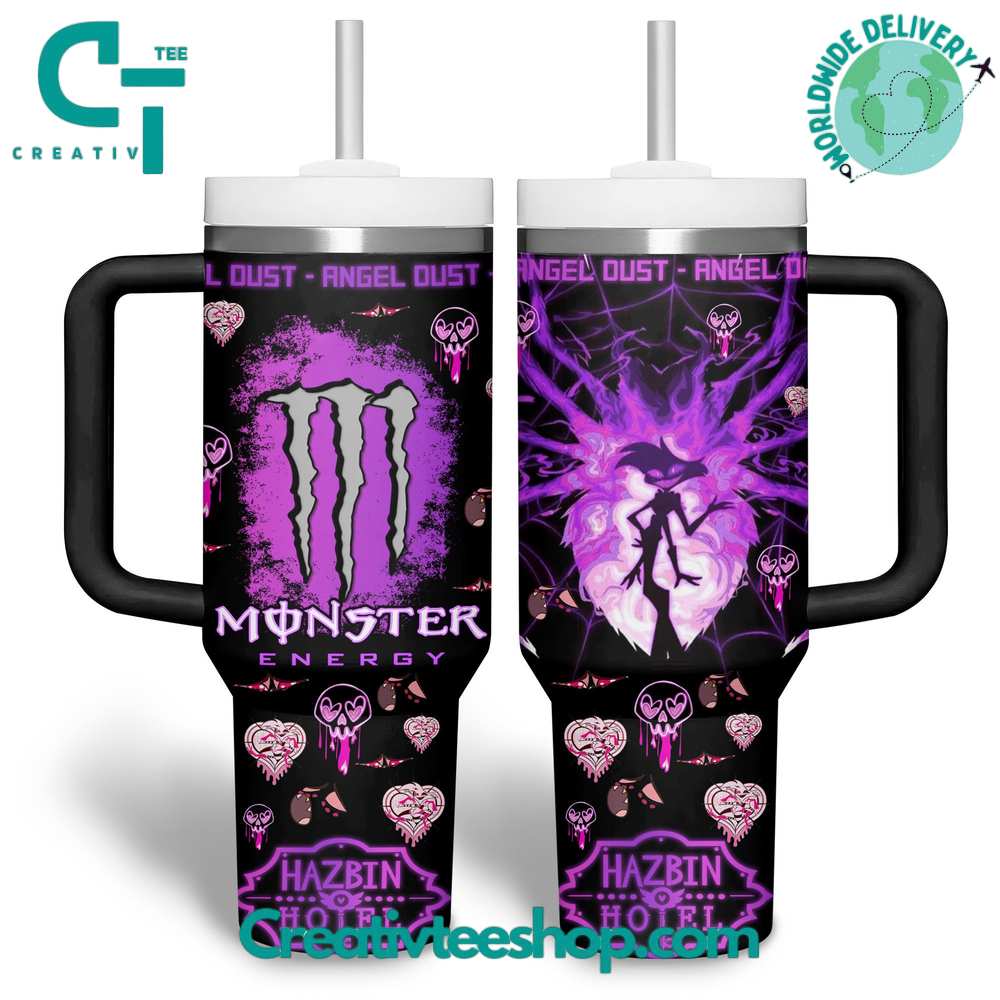 Hazbin Hotel Angel Dust Monster Energy Gift for Her, Him on Birthday Xmas 30oz or 40oz Tumbler LN