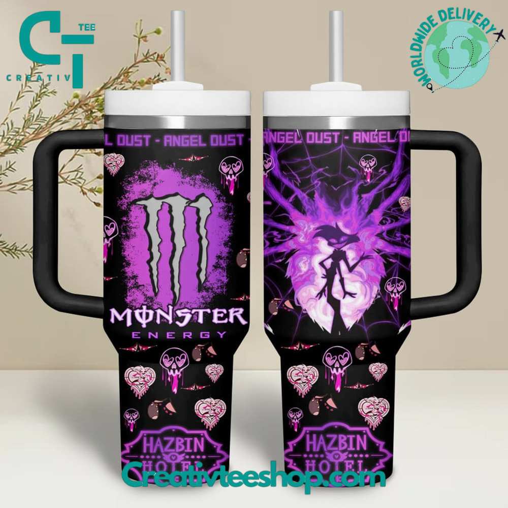 Hazbin Hotel Angel Dust Monster Energy Gift for Her, Him on Birthday Xmas 30oz or 40oz Tumbler LN