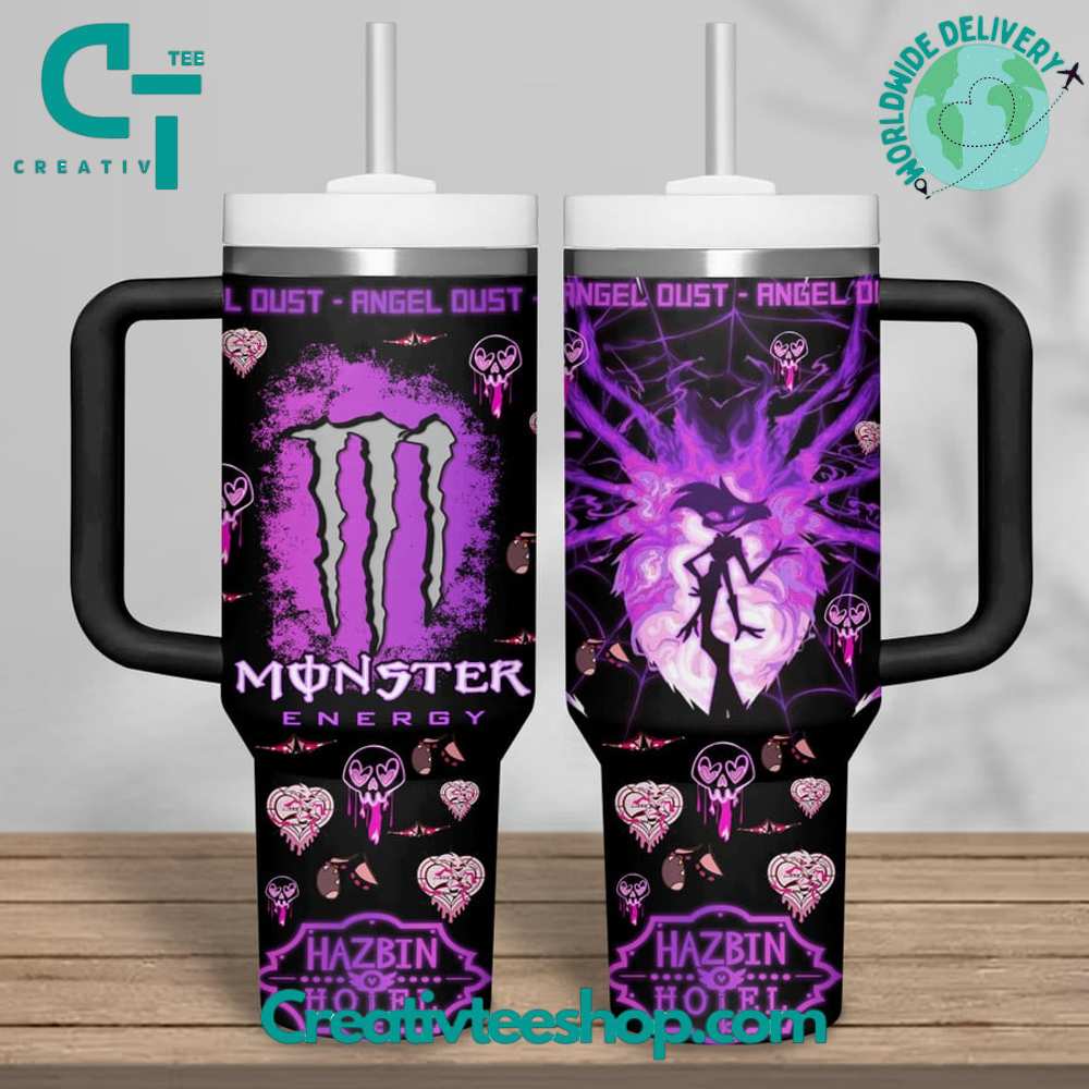 Hazbin Hotel Angel Dust Monster Energy Gift for Her, Him on Birthday Xmas 30oz or 40oz Tumbler LN