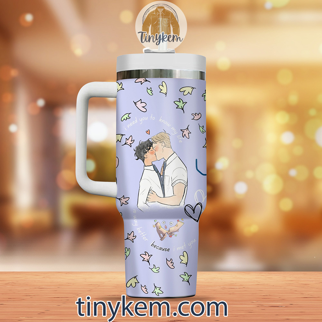 Heartstopper Purple 30oz or 40 Oz Tumbler HG