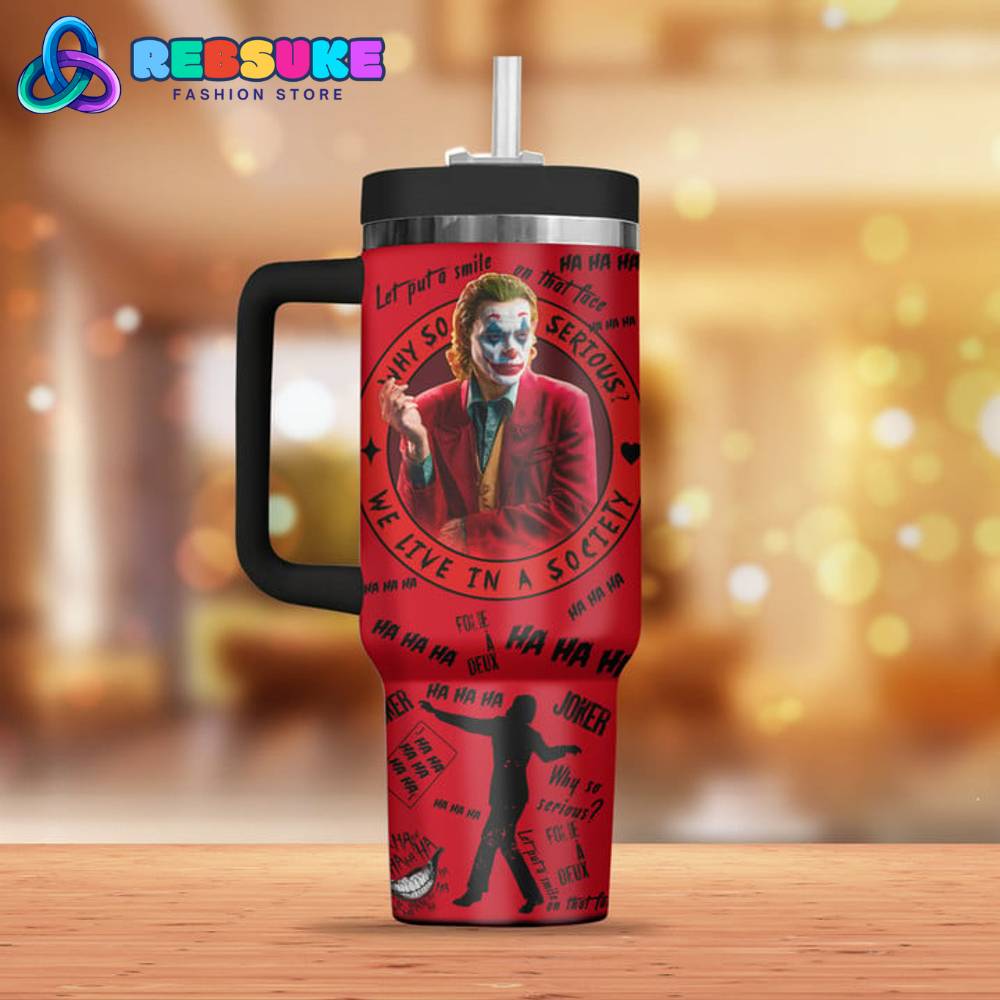 Joker Why So Serious Quencher 30oz Or 40oz Stainless Steel Tumbler With Handle HG