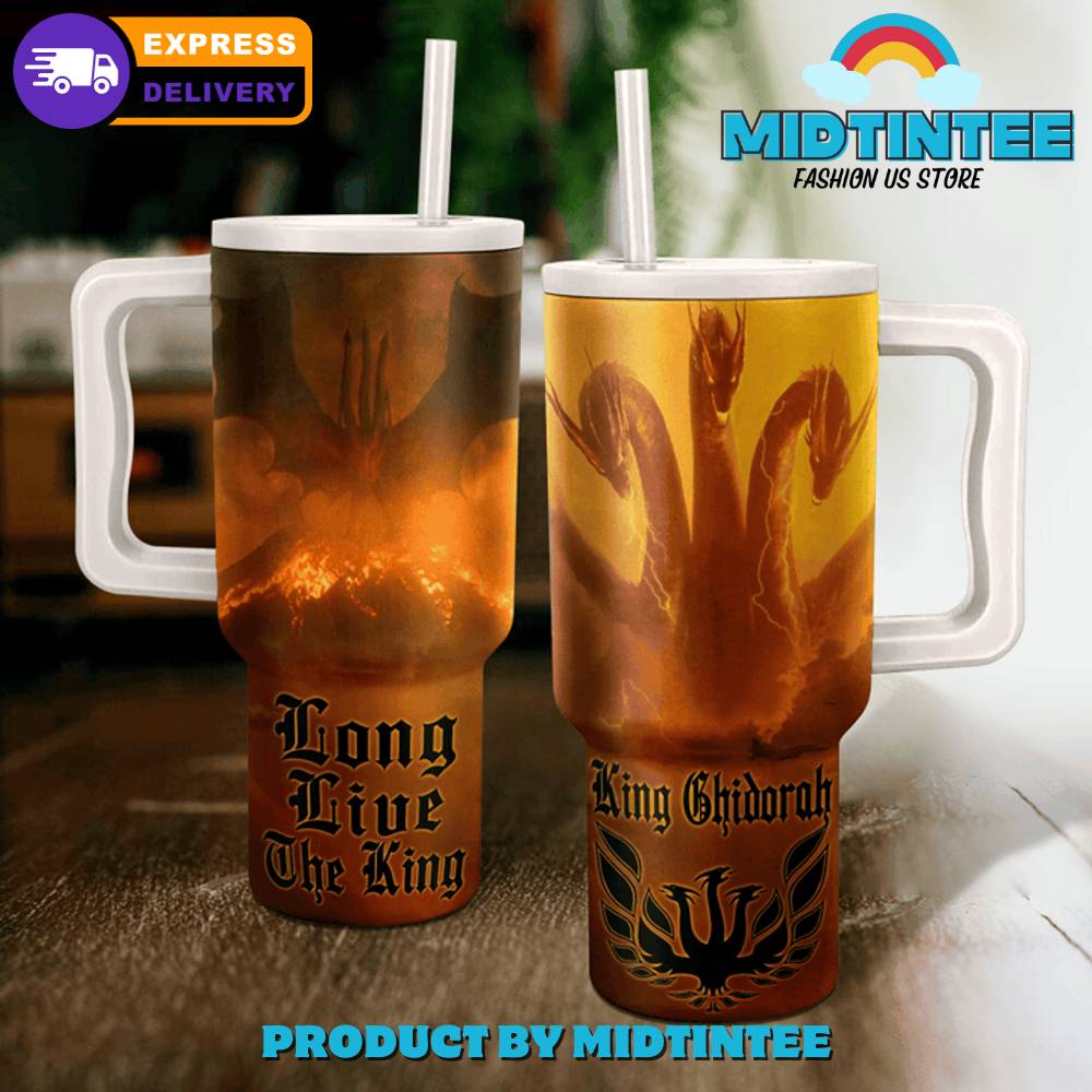 King Ghidorah Long Live The King Gift for her, him, Birthday Xmas Halloween Gift 30oz or 40oz Tumbler LN