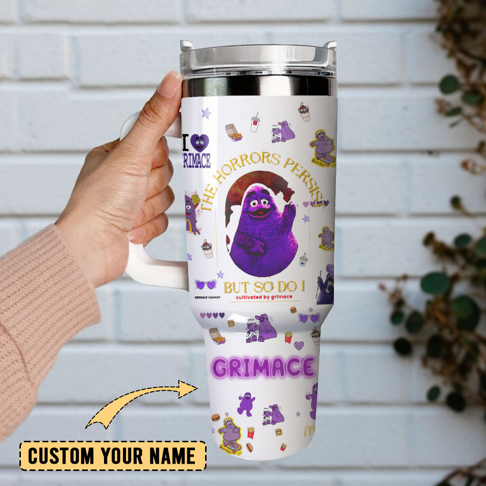 Gimace McDonaland Custom Quencher 30oz or 40oz Stainless Steel Tumbler With Handle, Best gifts for Friend Family NVA