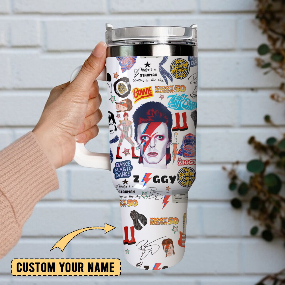 Ozzy Osbourne Music Custom Quencher 30oz or 40oz Stainless Steel Tumbler With Handle, Best gifts for Friend Family NVA