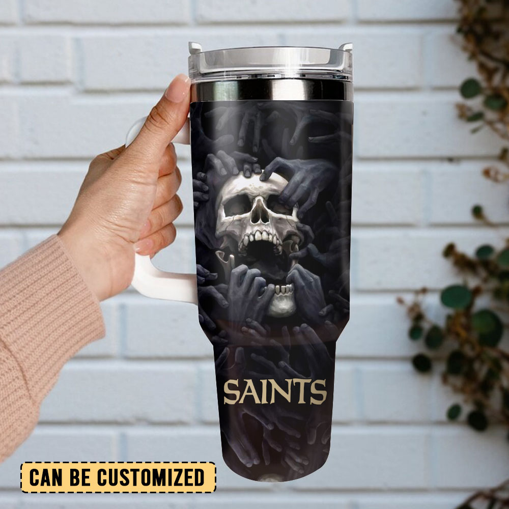 Skull Art Custom Quencher 30oz Or 40oz Stainless Steel Tumbler With Handle HG