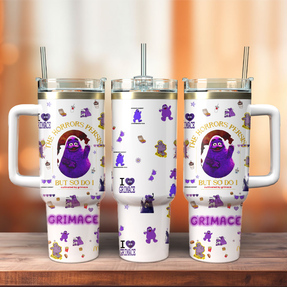 Gimace McDonaland Custom Quencher 30oz or 40oz Stainless Steel Tumbler With Handle, Best gifts for Friend Family NVA