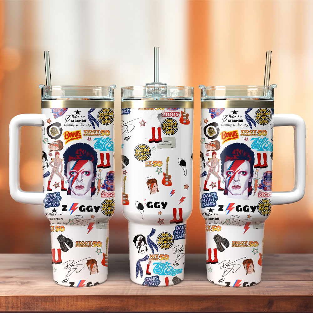 Ozzy Osbourne Music Custom Quencher 30oz or 40oz Stainless Steel Tumbler With Handle, Best gifts for Friend Family NVA