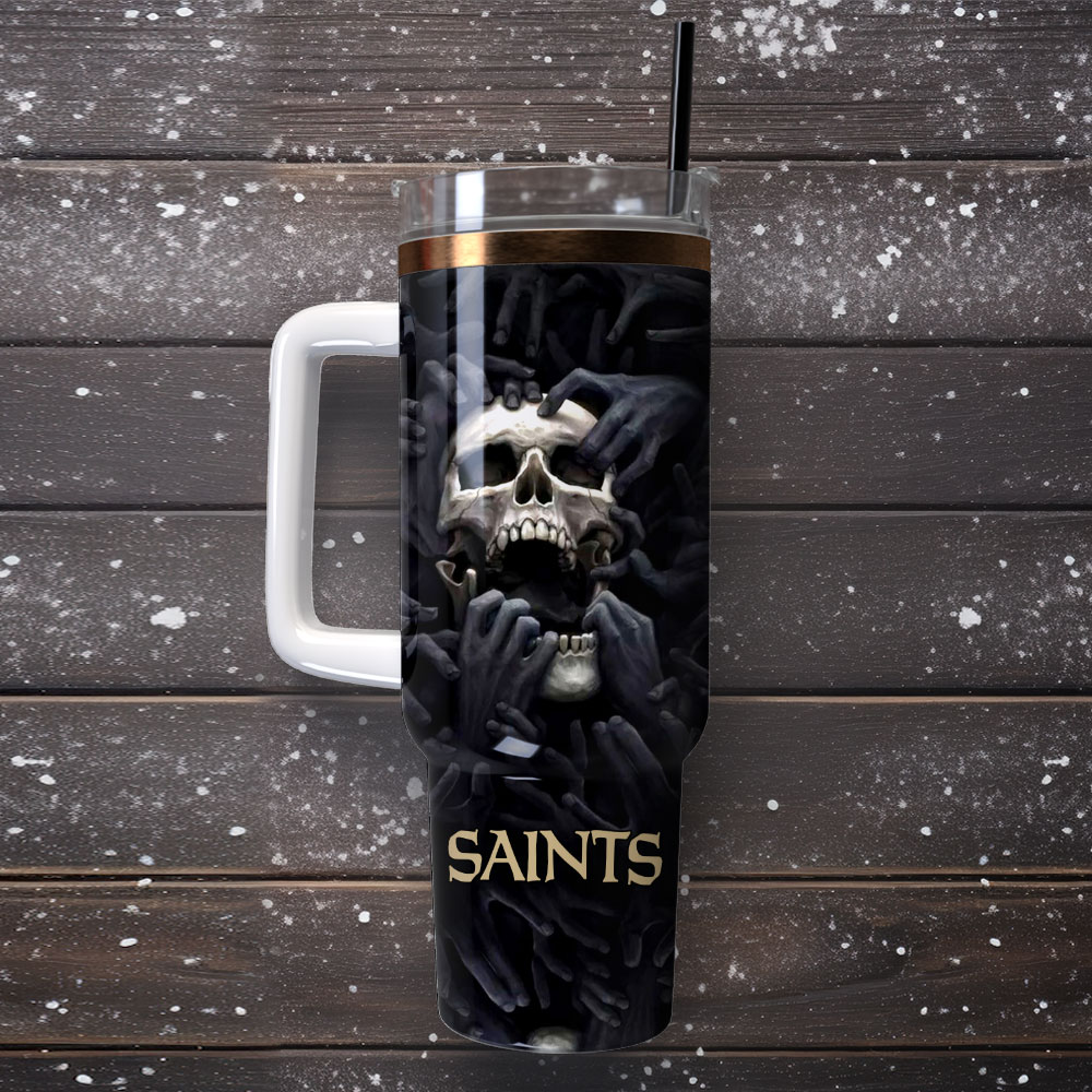 Skull Art Custom Quencher 30oz Or 40oz Stainless Steel Tumbler With Handle HG