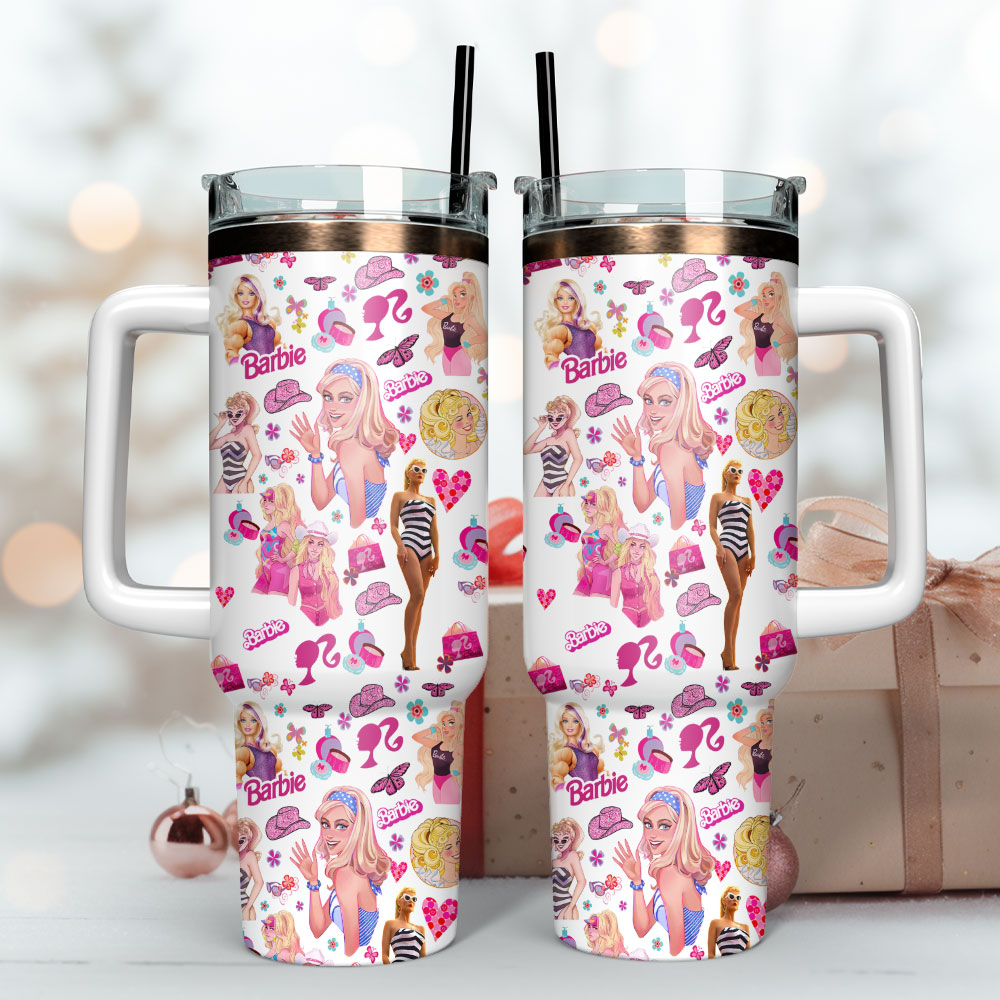 Barbie Fashion Doll Toy Custom Quencher 30oz or 40oz Stainless Steel Tumbler With Handle, Best gifts for Friend Family NVA