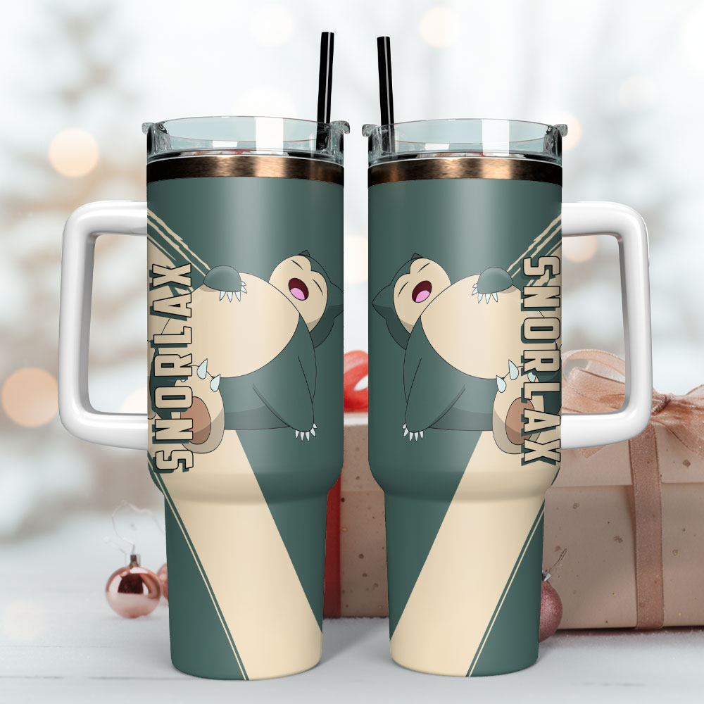 Snorlax Pokemon Anime Custom Quencher 30oz Or 40oz Stainless Steel Tumbler With Handle HG