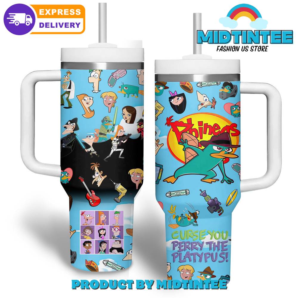 Phineas And Ferb Cartoon Gift for her,him, Birthday Xmas Halloween Gift 30oz or 40oz Tumbler LN