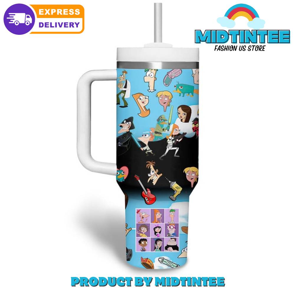 Phineas And Ferb Cartoon Gift for her,him, Birthday Xmas Halloween Gift 30oz or 40oz Tumbler LN