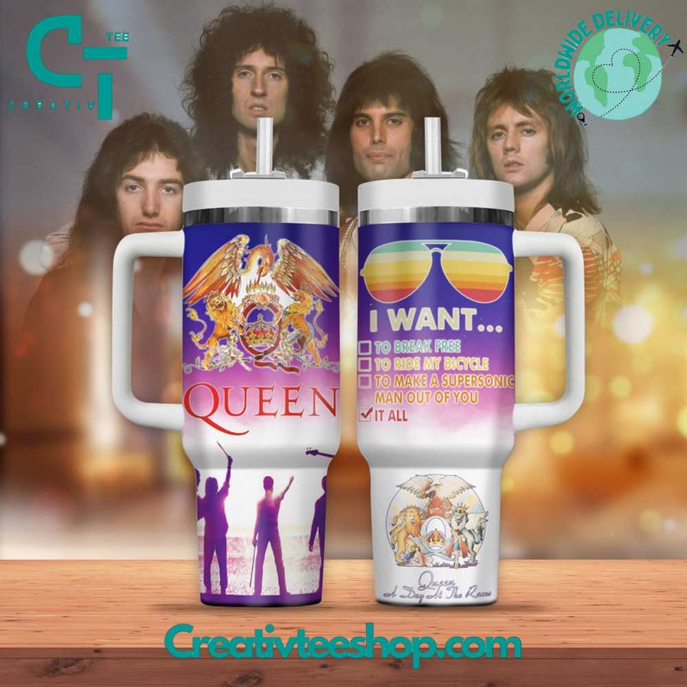 Queen I Want It All Gift for Her, Him on Birthday Xmas 30oz or 40oz Tumbler LN