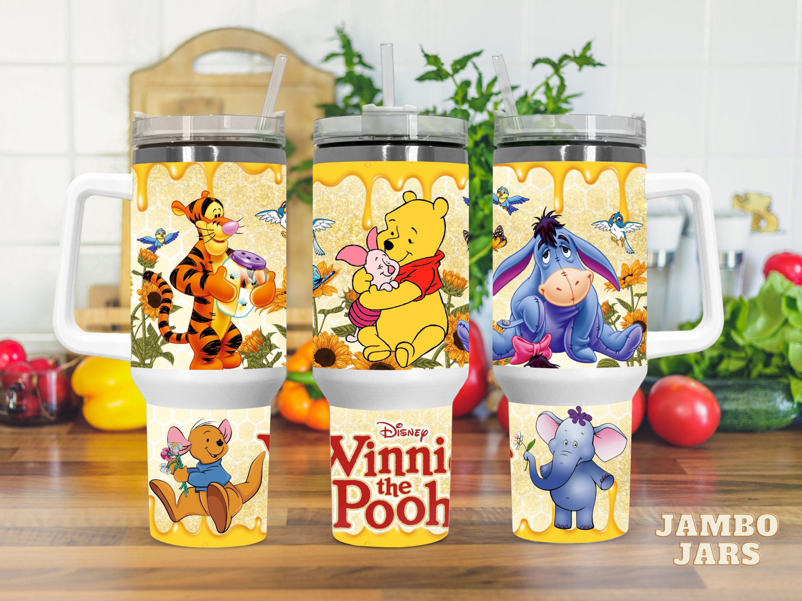 Bear and Friends 30oz or 40oz Quencher Tumbler LN Gift for Pooh winnie Pooh Bear Lovers