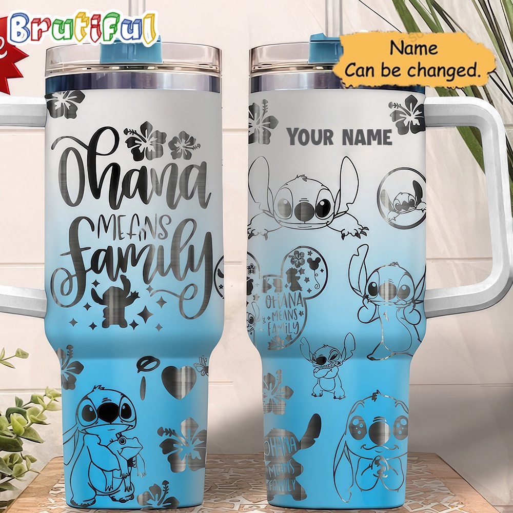 Stitch Tumbler, Stitch 40oz Tumbler, Disney Stitch Satnley Tumbler HG