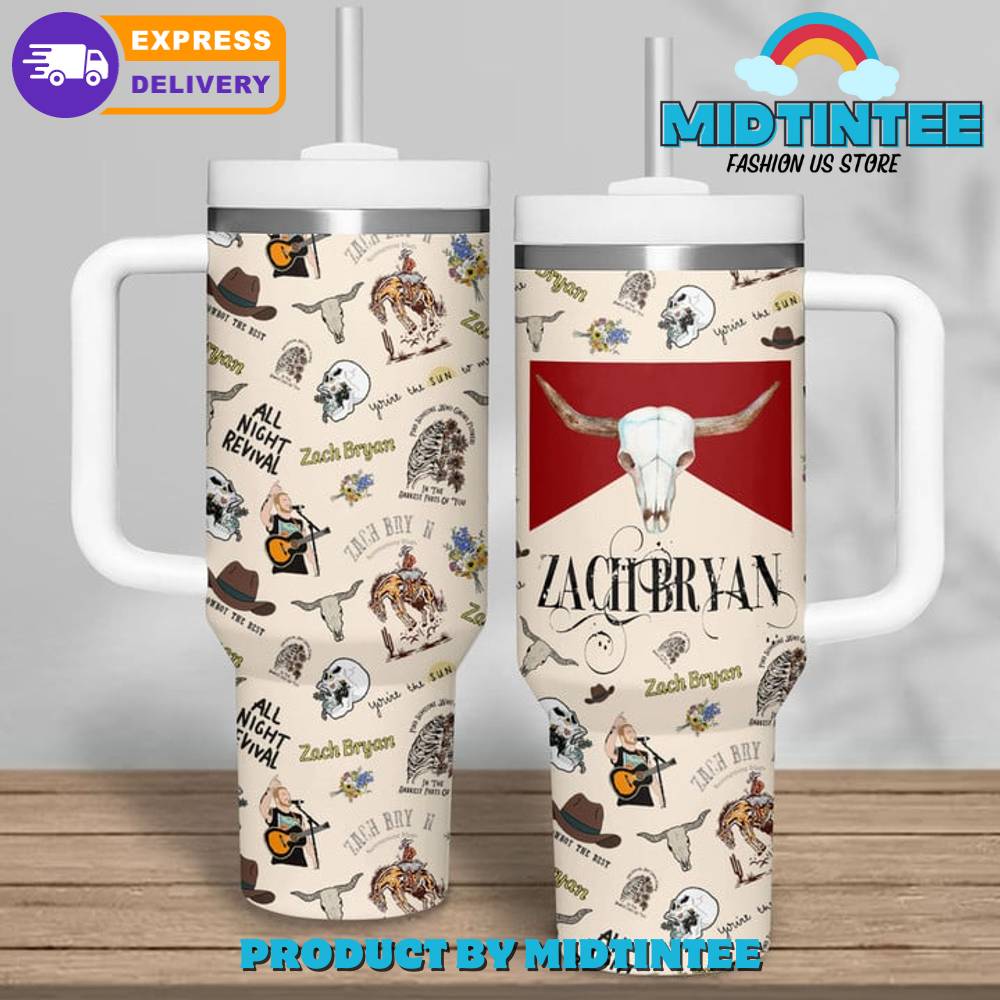 Zack Bryan All Night Revival Gift for her,him, Birthday Xmas Halloween Gift 30oz or 40oz Tumbler LN
