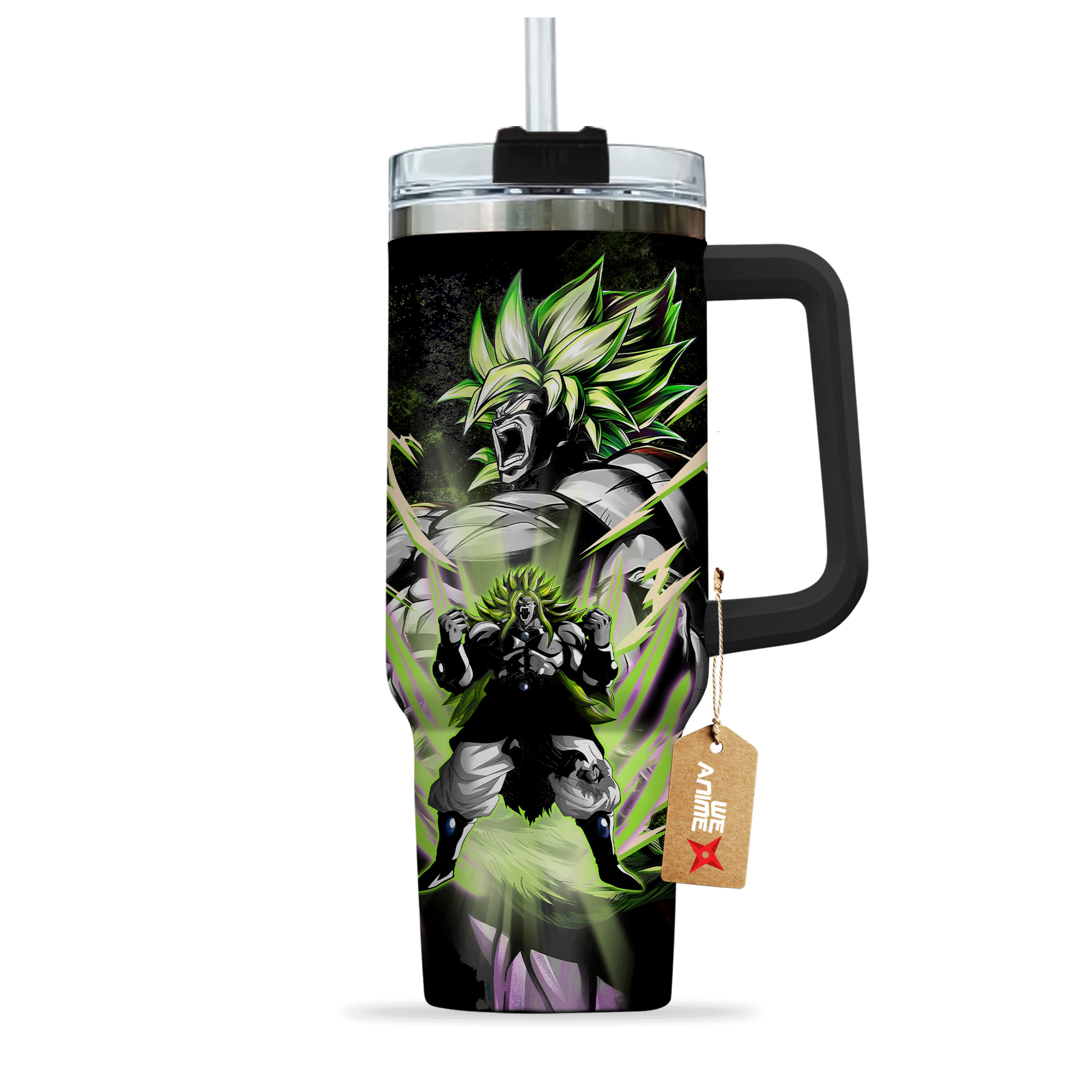 Broly Legendary Super Saiyan Dragon Ball Anime Custom Quencher 30oz or 40oz Stainless Steel Tumbler With Handle HG