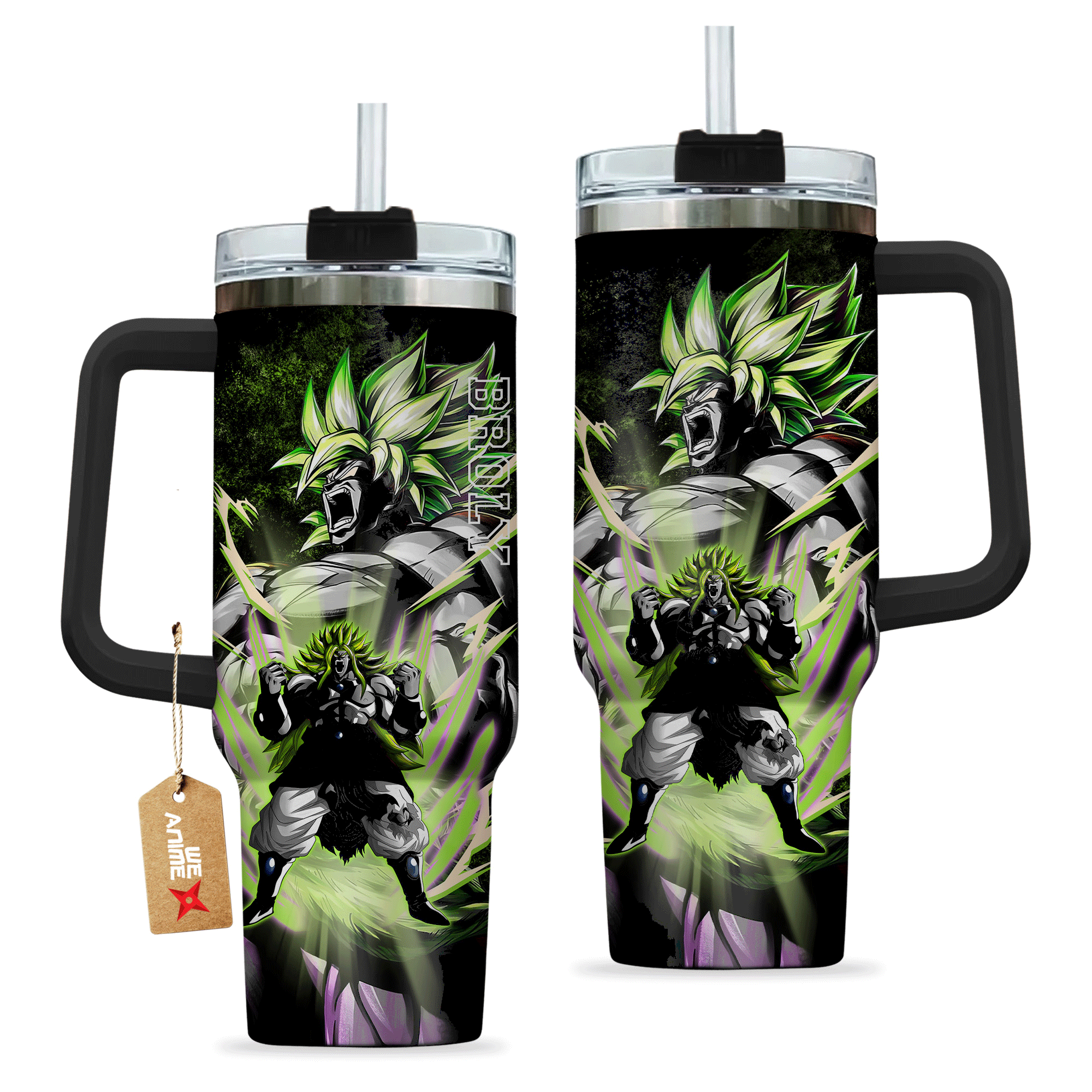 Broly Legendary Super Saiyan Dragon Ball Anime Custom Quencher 30oz or 40oz Stainless Steel Tumbler With Handle HG