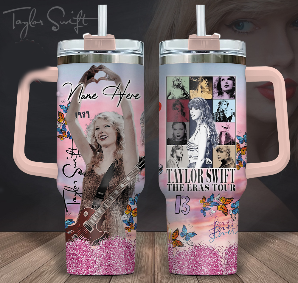 Taylor Swift Music Custom Quencher 30oz or 40oz Stainless Steel Tumbler With Handle HG