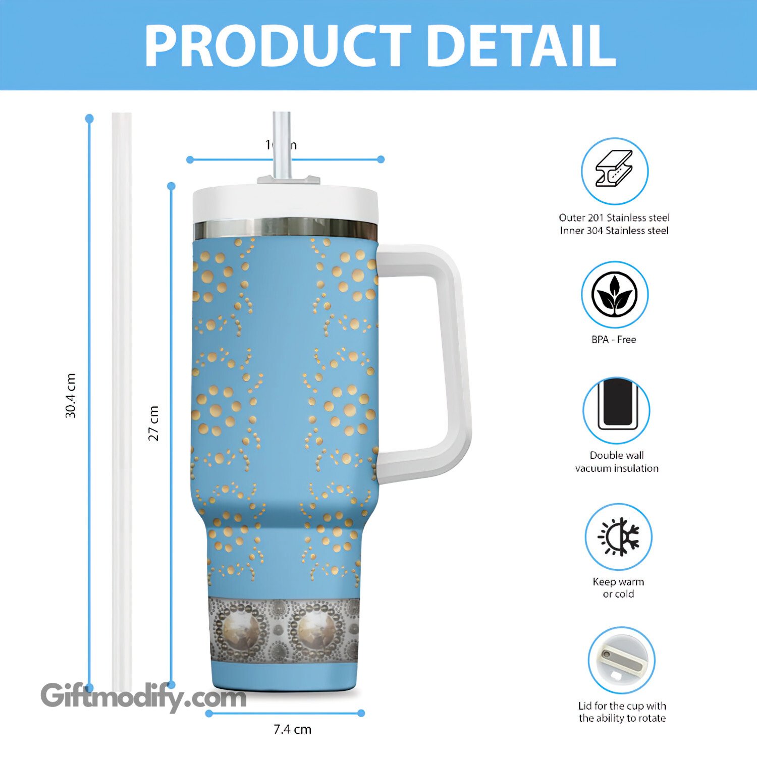 Elvis Presley Iconic Outfit Music Custom Quencher 30oz or 40oz Stainless Steel HG