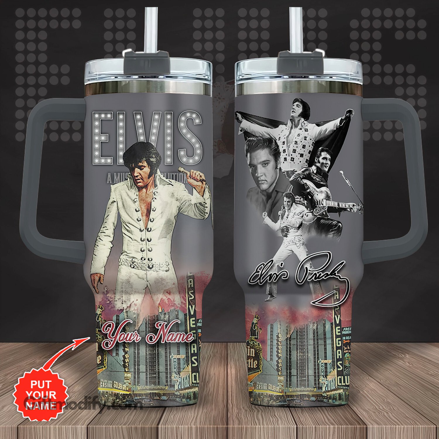 Elvis Presley Music Custom Quencher 30oz or 40oz Stainless Steel HG