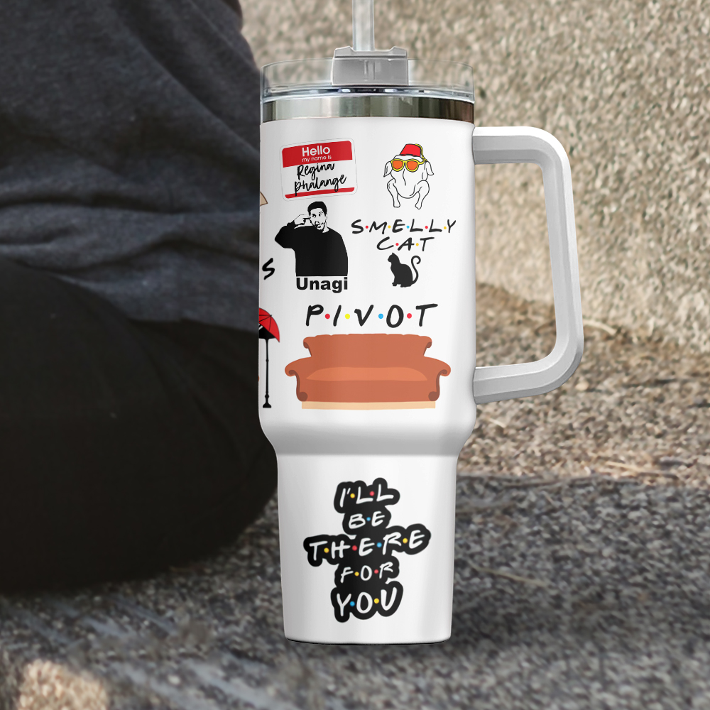 Friends TV Series Custom Quencher 30oz or 40oz Stainless Steel Tumbler With Handle, Best Gifts NVA