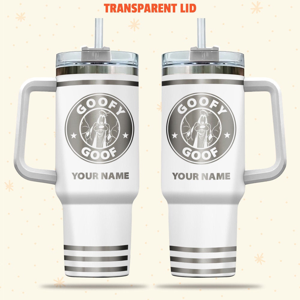 Goofy Disney Cartoon 30oz or 40oz Quencher Stainless Steel Tumbler With Handle, Best Gift Idea NVA