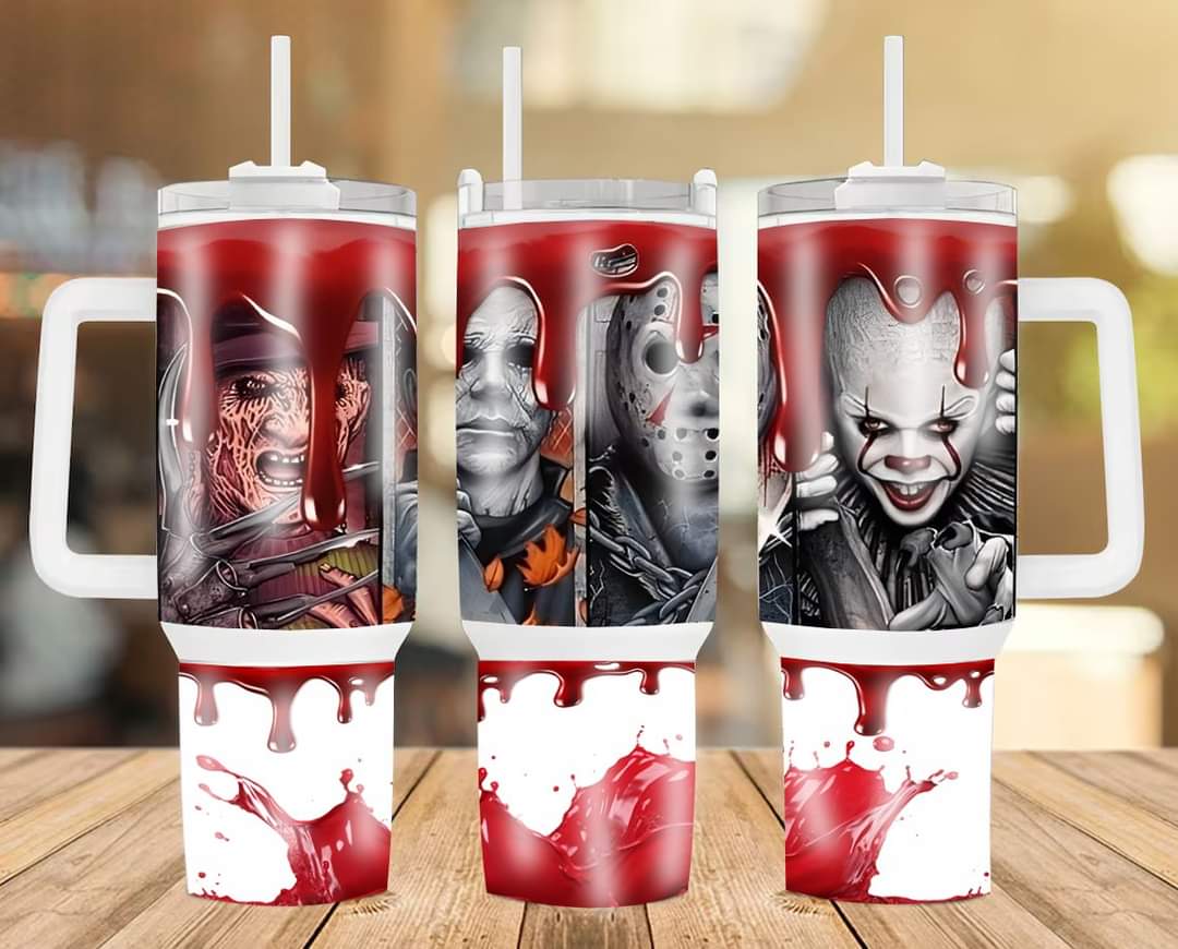 Halloween Serial Killers Horror Movies 30oz or 40oz Quencher Tumbler Stainless Steel, Best Gifts NVA