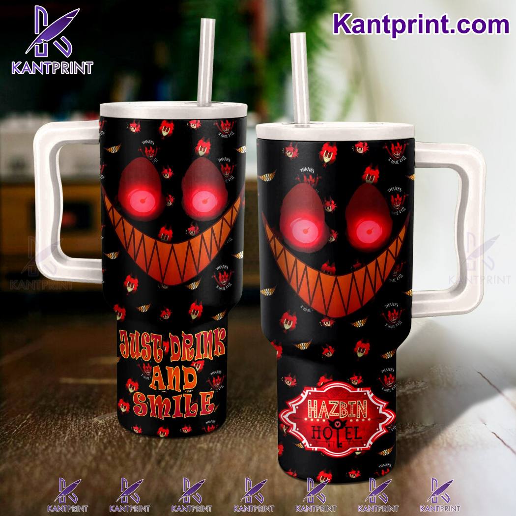 Hazbin Hotel Cartoon Custom Quencher 30oz or 40oz Stainless Steel Tumbler With Handle HG